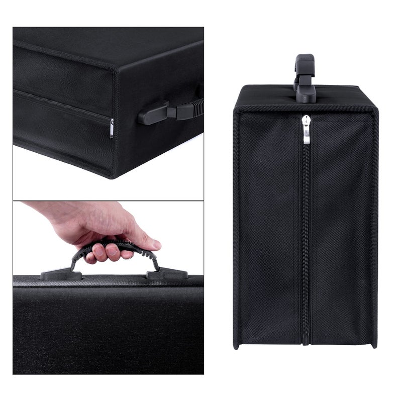 Siveit CD/DVD Binder, CD DVD Case Holder Binder 400 Capacity CD/DVD Wallet Storage Booklet Album Box (White binder, Black) - Image 3